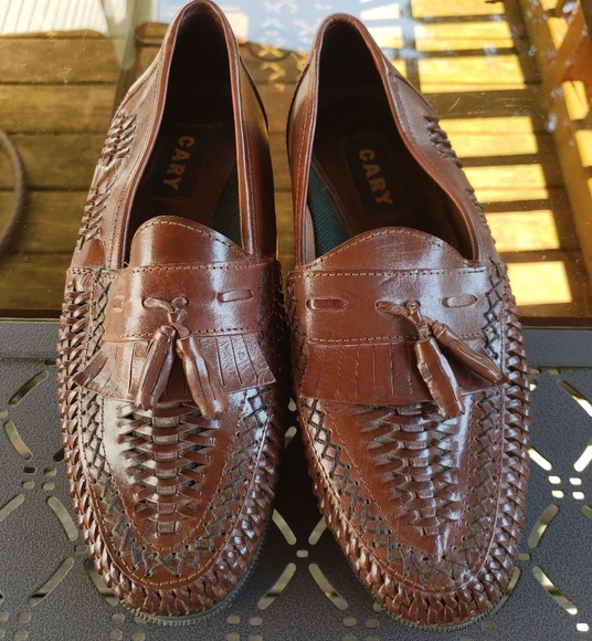 mens woven leather shoes